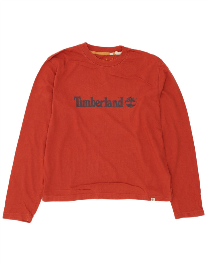 Timberland Herre grafisk top langærmet medium rød bomuld