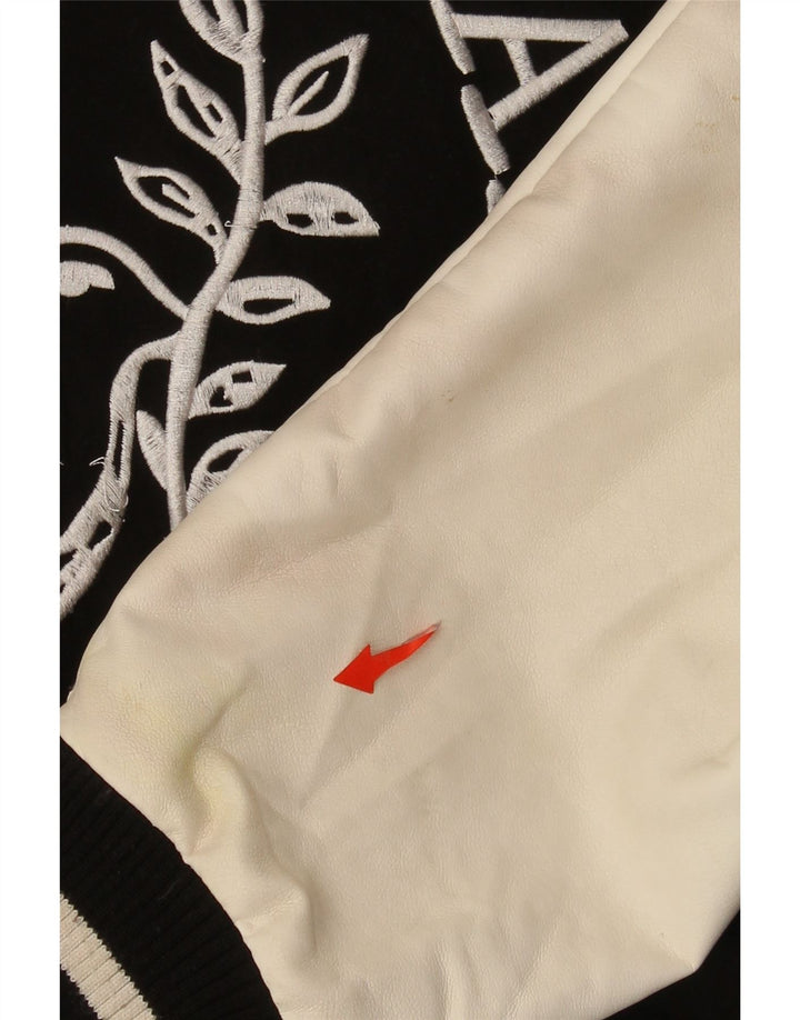 Pull & Bear Herre Paris Varsity Jacket UK 38 Medium Sort Colourblock