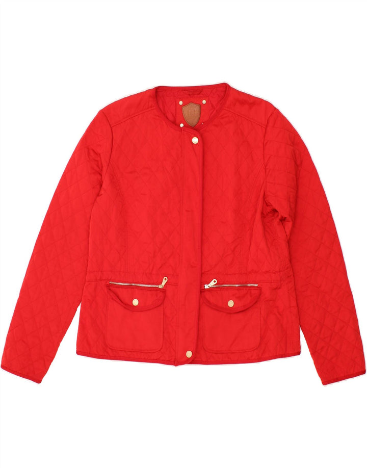 MASSIMO DUTTI Womens Quilted Jacket UK 18 XL Red Polyester Vintage Massimo Dutti and Second-Hand Massimo Dutti from Messina Hembry 