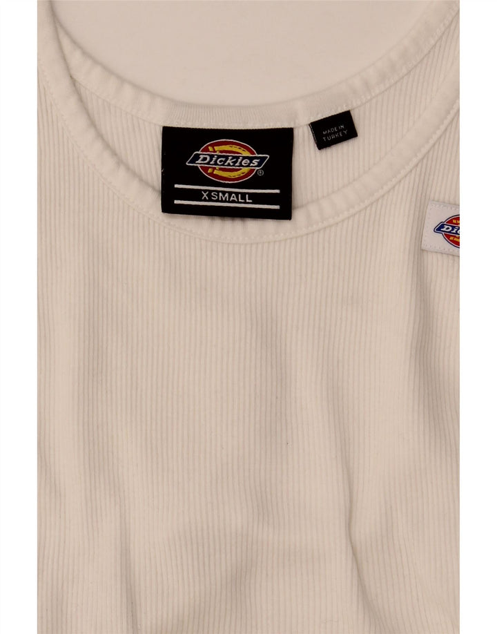 Dickies Womens Crop Vest Top UK 4 XS Hvid