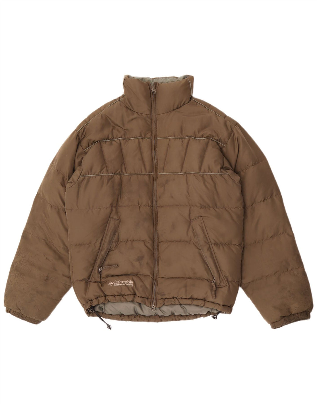 Columbia Herre Loose Fit Polstret Jakke UK 36 Small Khaki
