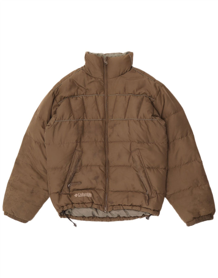 Columbia Herre Loose Fit Polstret Jakke UK 36 Small Khaki