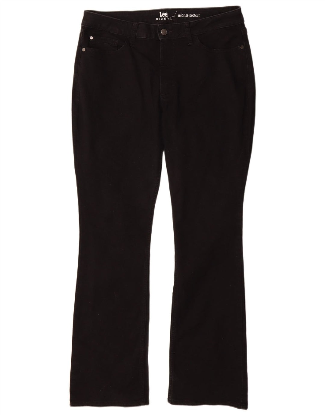Lee Dame Mid Rise Bootcut Jeans US 16 2XL W36 L32 Sort Bomuld