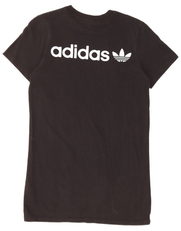 Adidas Graphic T-Shirt Dress UK 4/6 XS Sort bomuld