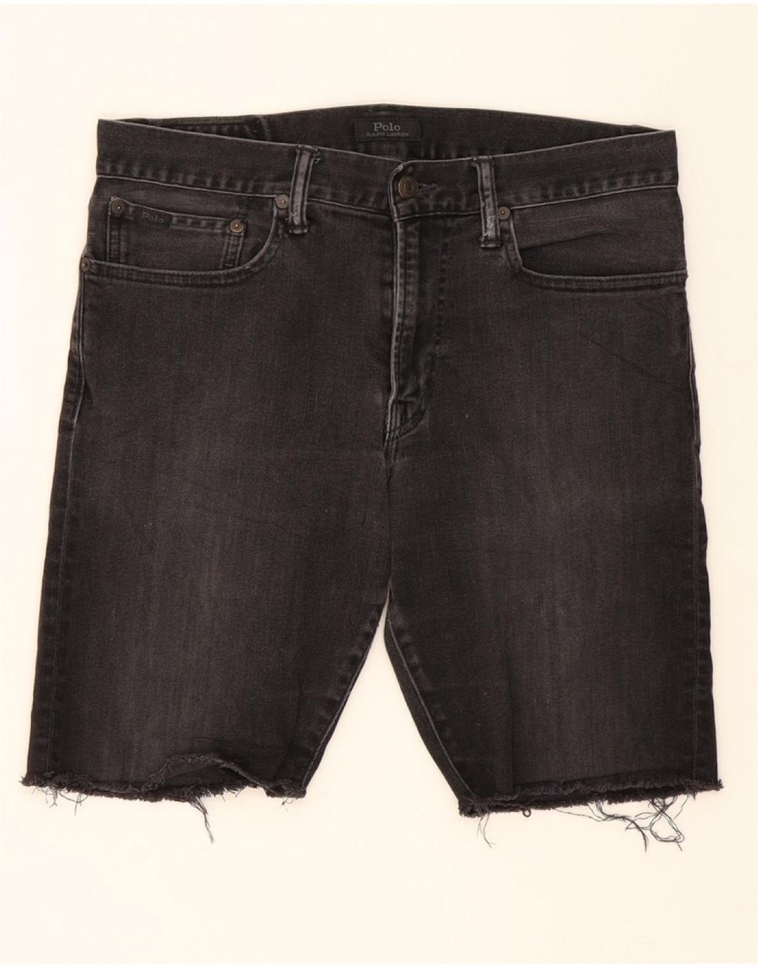 POLO RALPH LAUREN Womens Denim Shorts W32 Large Grey Cotton Vintage Polo Ralph Lauren and Second-Hand Polo Ralph Lauren from Messina Hembry 