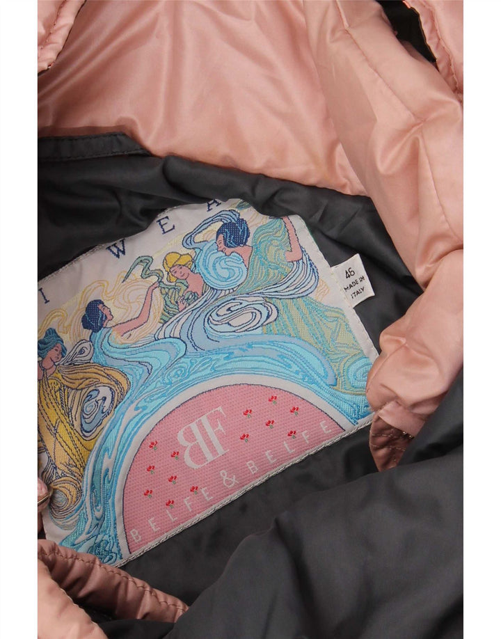 Belfe & Dame Hætte Oversized Polstret Jakke IT 46 Large Pink Polyester