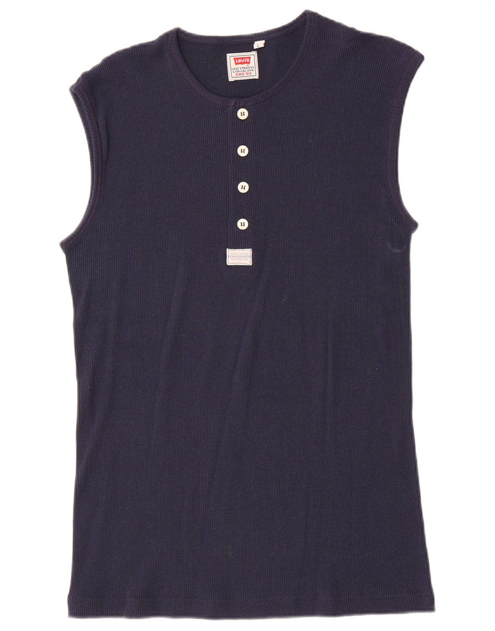 Levi's Damevest Top UK 14 Large Navy Blue