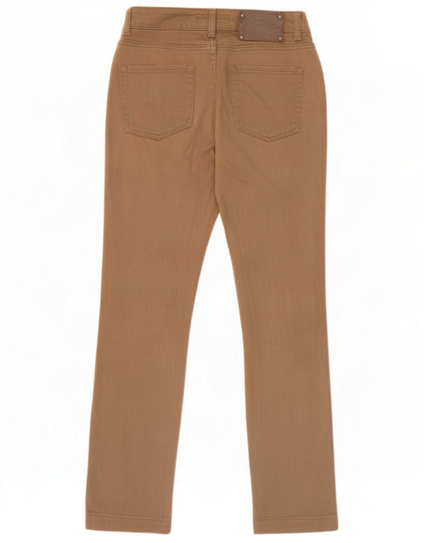 Zara Dame Straight Jeans EU 34 2XS W24 L27 Beige Bomuld
