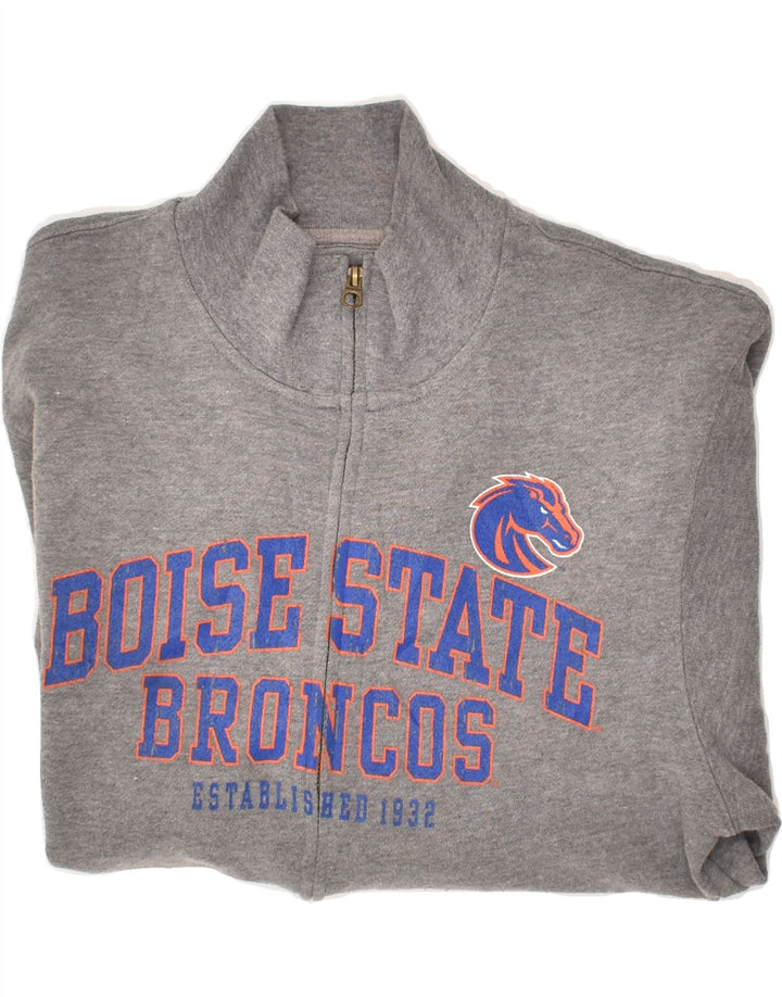 VINTAGE Mens Boise State broncos Graphic Tracksuit Top Jacket Small Grey Vintage Vintage and Second-Hand Vintage from Messina Hembry 