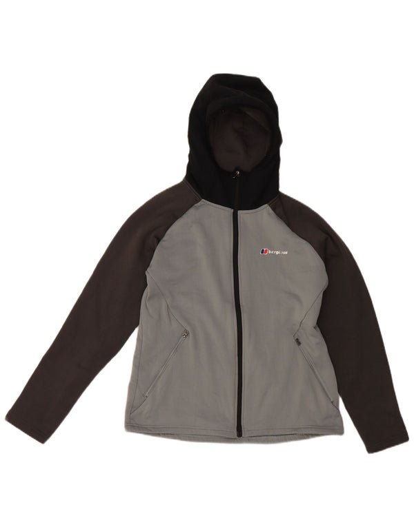 Berghaus Boys Zip Hoodie Sweater 14-15 Years Grey Colourblock Polyester
