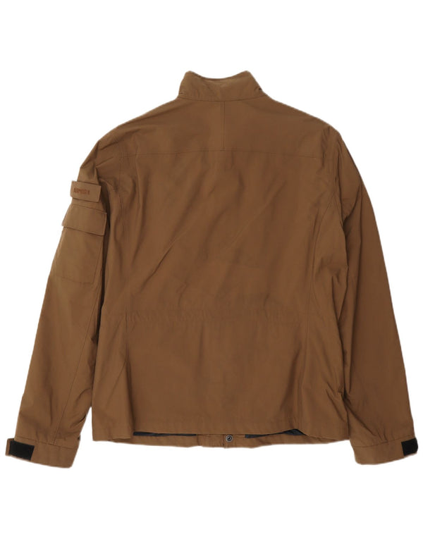 Vintage Herre Utility Jacket UK 38 Medium Brun Polyamid