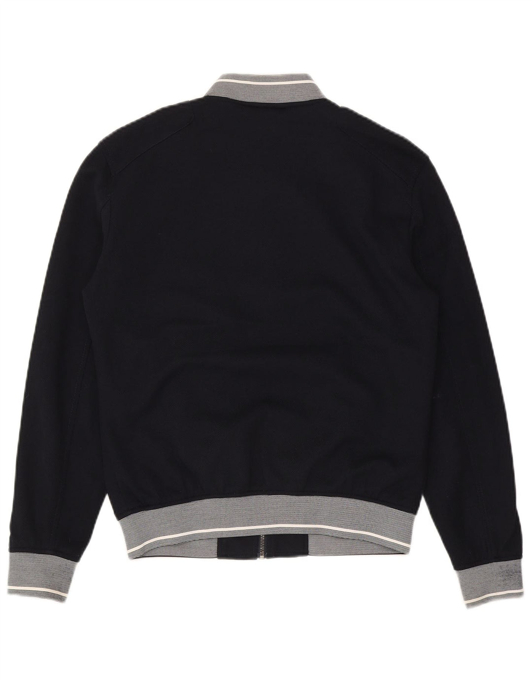 Zara Herre Bomber Jacket UK 36 Small Navy Blue Polyester