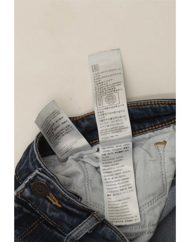 Levi's Dame 712 Slim Jeans W27 L30 Blå Lyocell