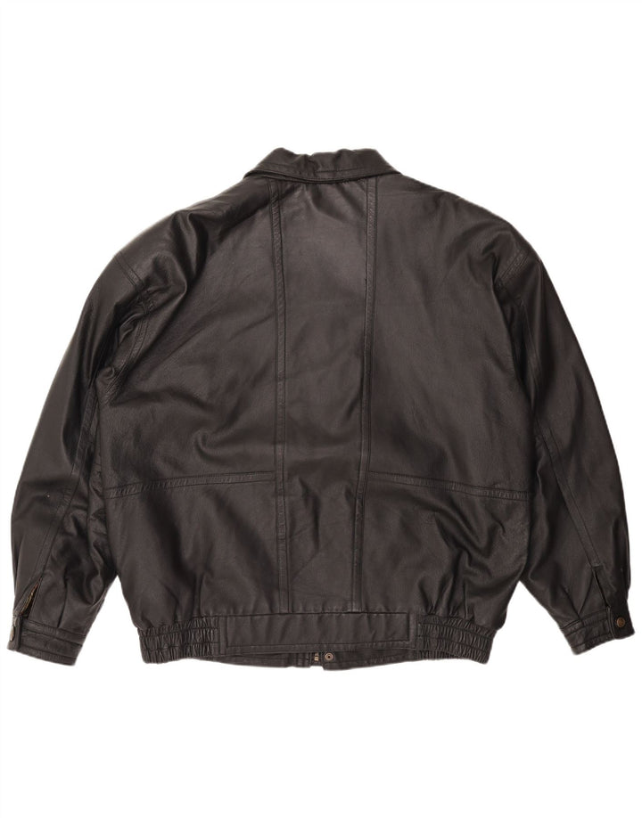 CANDA Herre Læderjakke UK 44 2XL Sort Læder