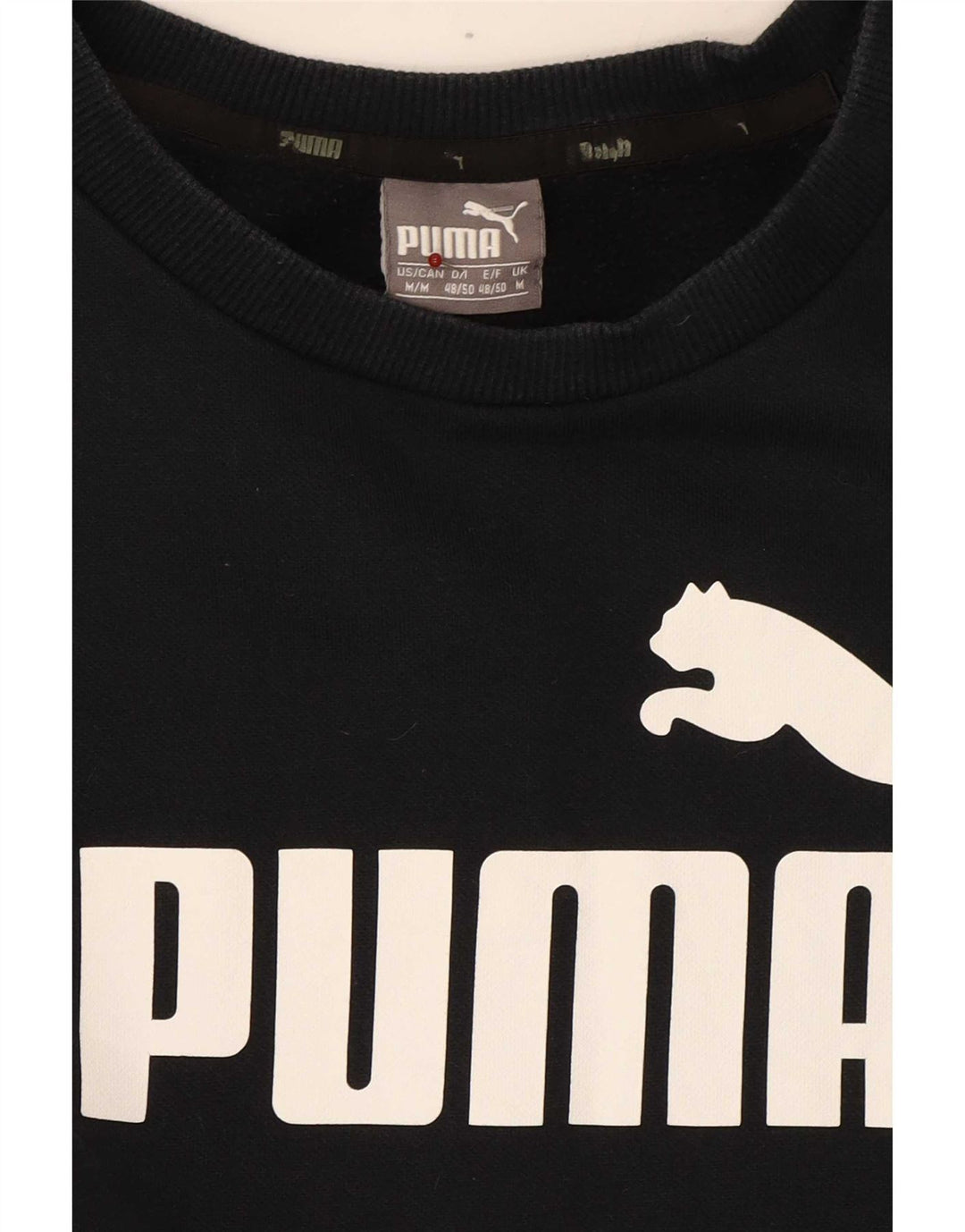 Puma Graphic Sweatshirt Jumper UK 14 Medium Navy Blue Colourblock