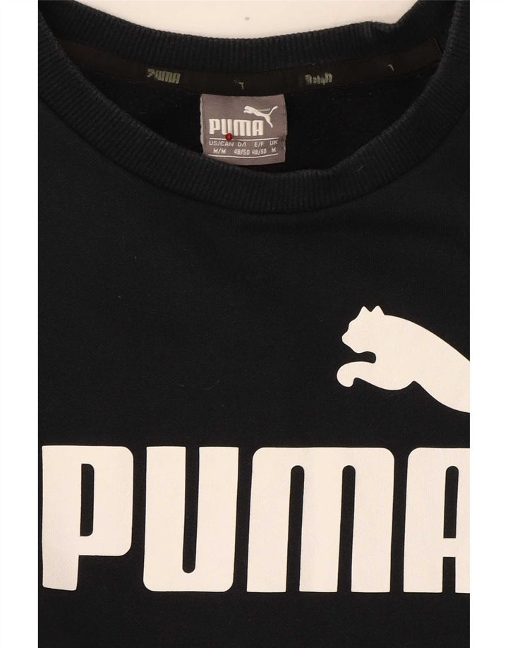 Puma Graphic Sweatshirt Jumper UK 14 Medium Navy Blue Colourblock