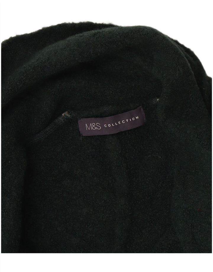 Marks & Spencer Dame Longline Open Cardigan Sweater UK 12 Medium Green
