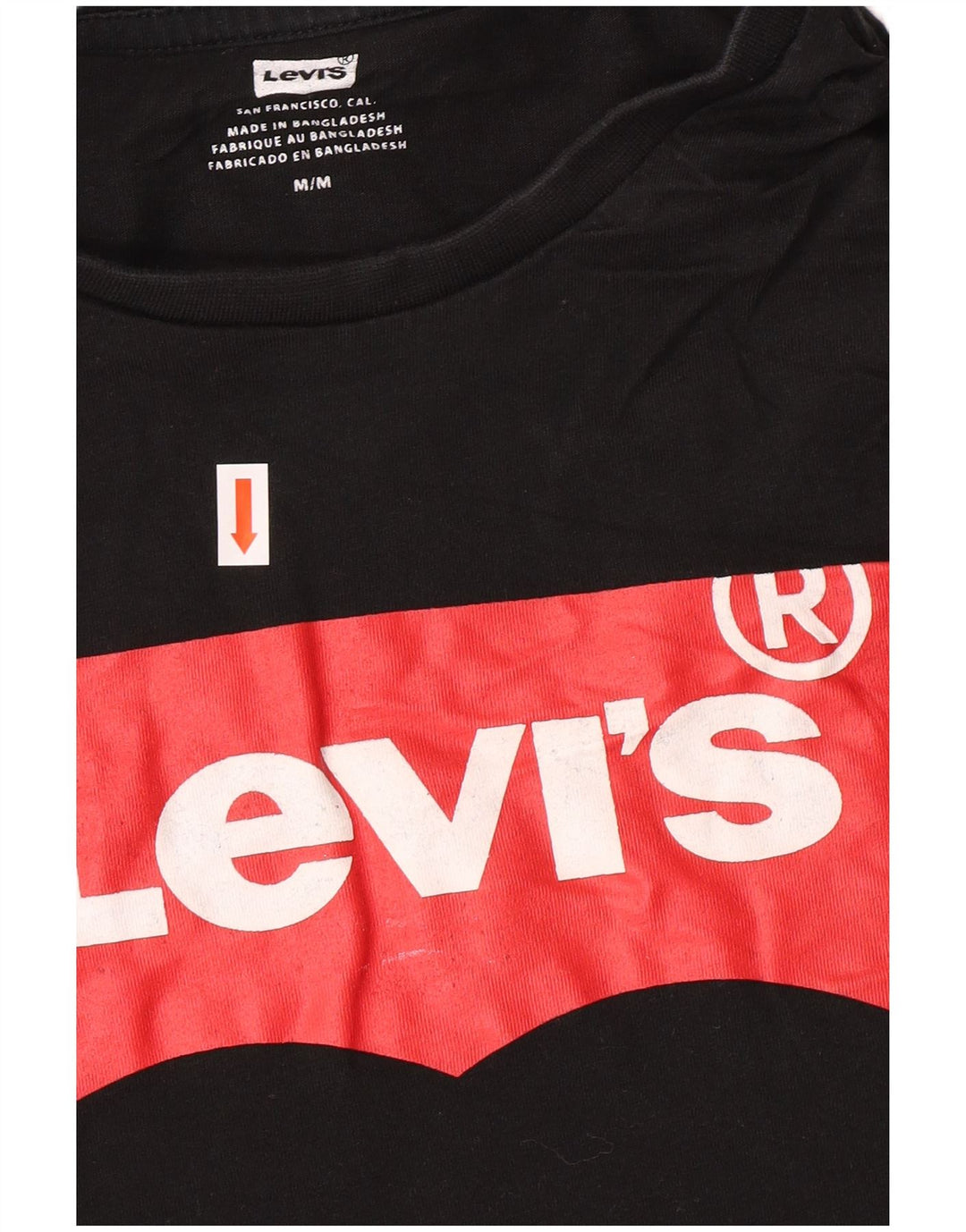 Levi's Herre grafisk T-shirt top mellem sort bomuld