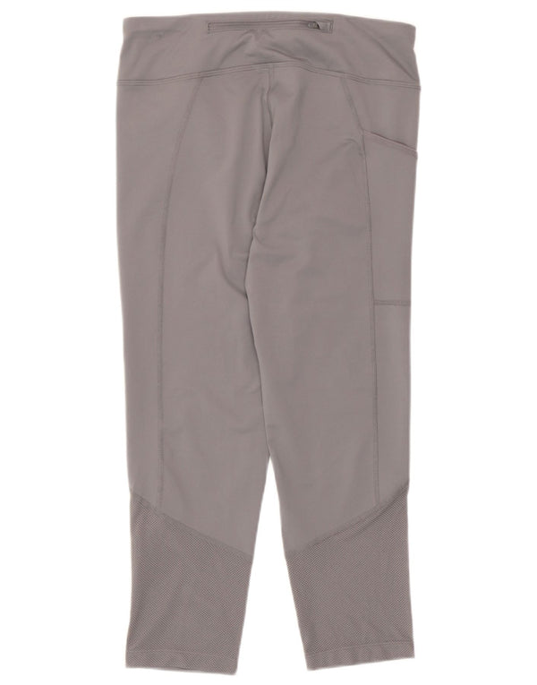 Nike Dame Dri Fit Capri Leggings UK 10 Small Grå Polyester