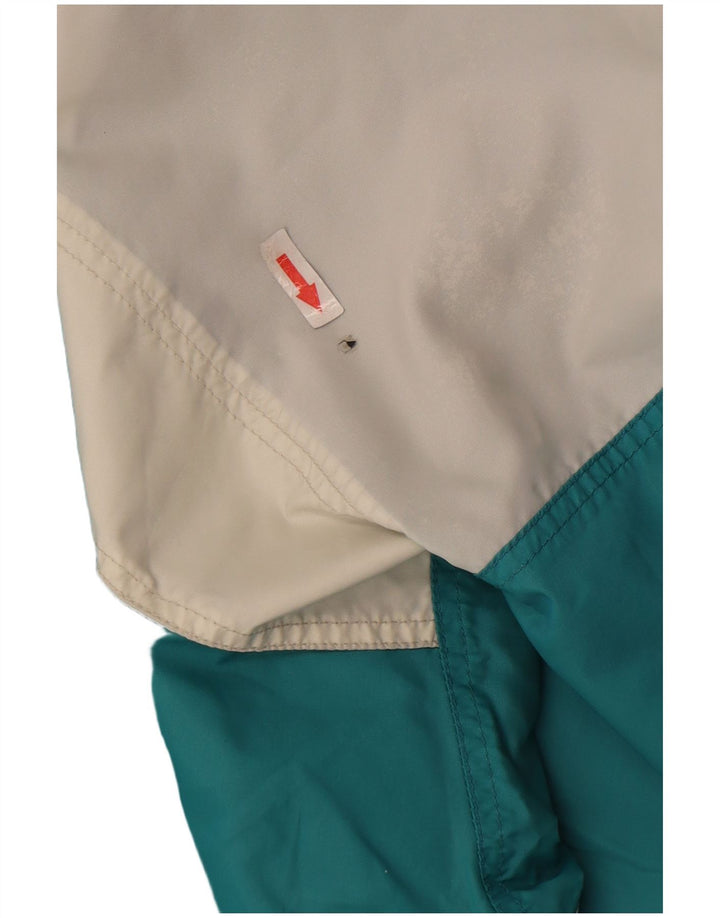 K-Way Herre Hooded Ski Jacket UK 40 Large Blue Colourblock Polyester