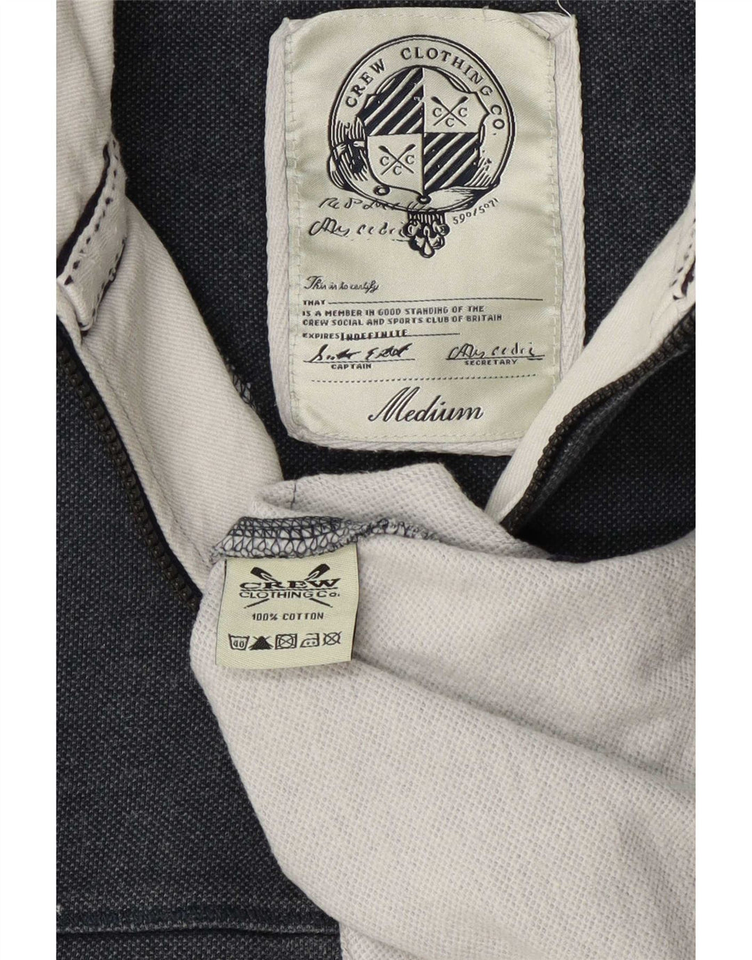 Besætningsbeklædning Herre Zip Neck Sweatshirt Jumper Medium Grå Bomuld