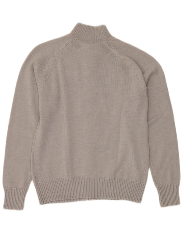 KAPPA Dame Cardigan Sweater UK 14 Medium Grey Colourblock Acryl