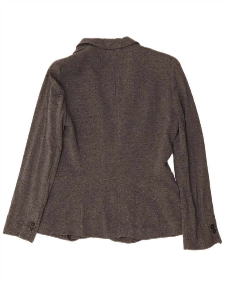 Zara Dame 1 Knap Blazer Jacket UK 14 Medium Grey Acetate