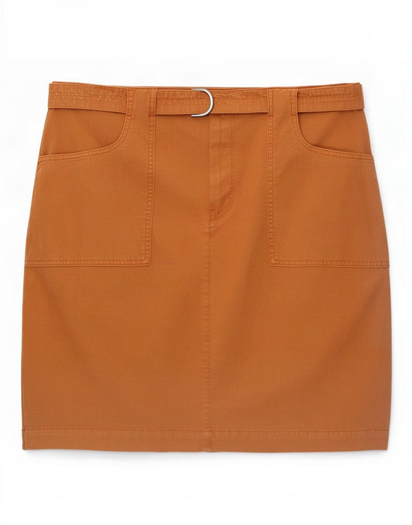 White Stuff Womens Mini Skirt UK 16 Large W36 Beige Cotton