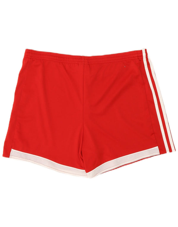 Adidas Womens Climacool Sports Shorts UK 12/14 Medium Red Colourblock