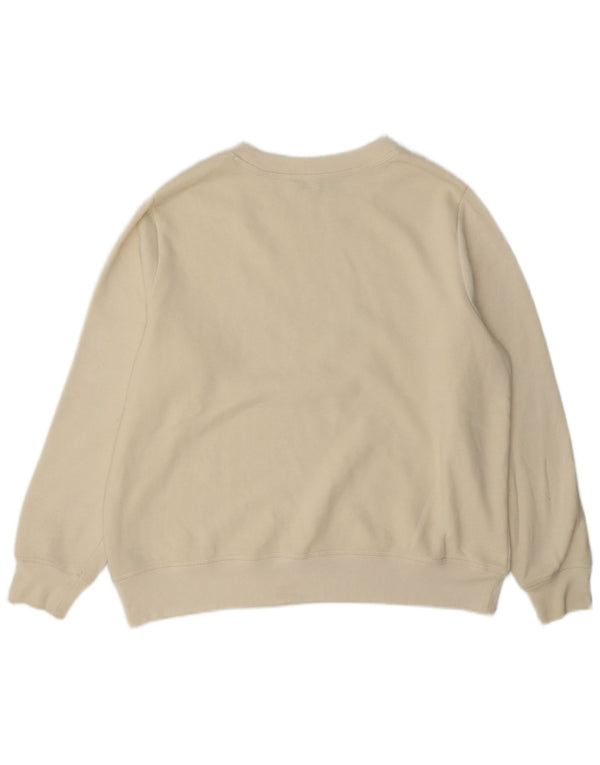 Marks & Spencer Dame Grafisk Sweatshirt Jumper UK 16 Large Off White