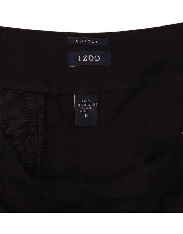 IZOD Womens Stretch Bermuda Shorts US 10 Large W32 Black Polyester Vintage Izod and Second-Hand Izod from Messina Hembry 