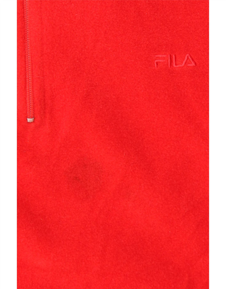 FILA Fleece Jumper til mænd med lynlås IT 54 XL Rød Polyester