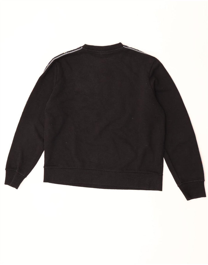 Ellesse Dame Grafisk Oversized Sweatshirt Jumper UK 10 Lille Sort