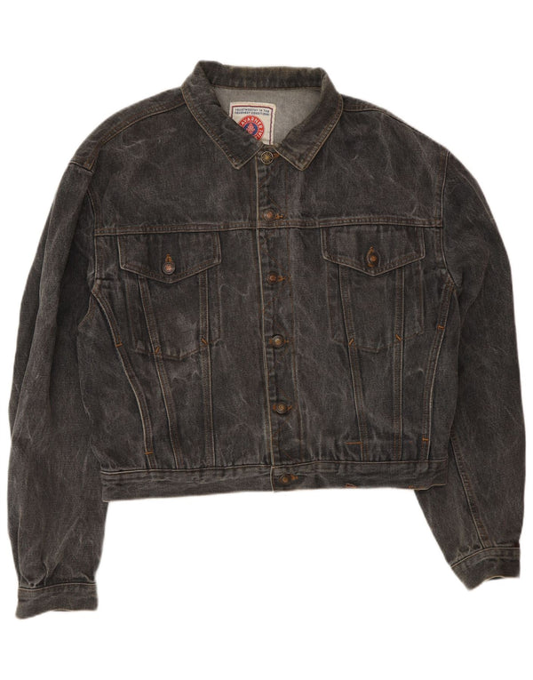 Tavarner Womens Denim Jacket UK 14 Medium Grey Cotton