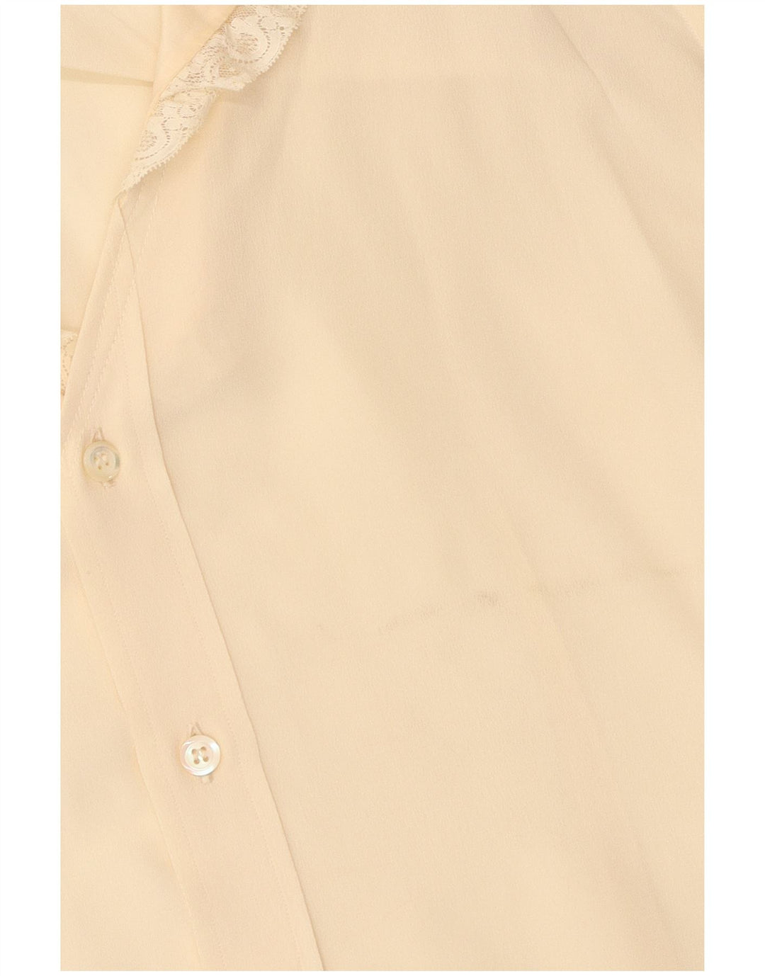 Vintage kvinders kortærmet skjortebluse UK 14 Medium Off White