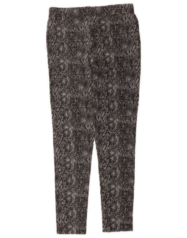Marks & Spencer Womens Leggings UK 12 Medium Grey Animal Print Viscose