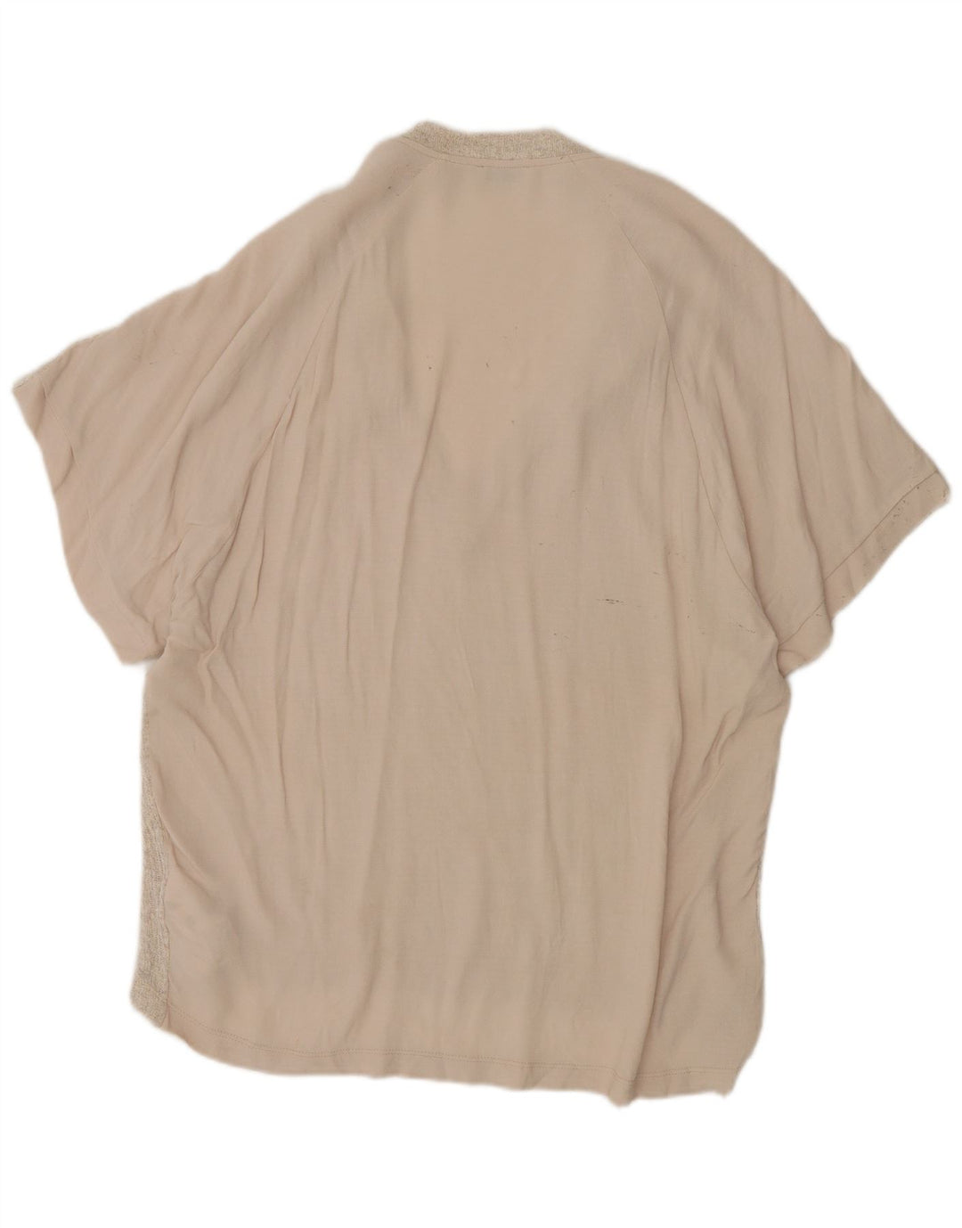 Zara Dame Oversized Tunika Top UK 10 Small Beige Polyester