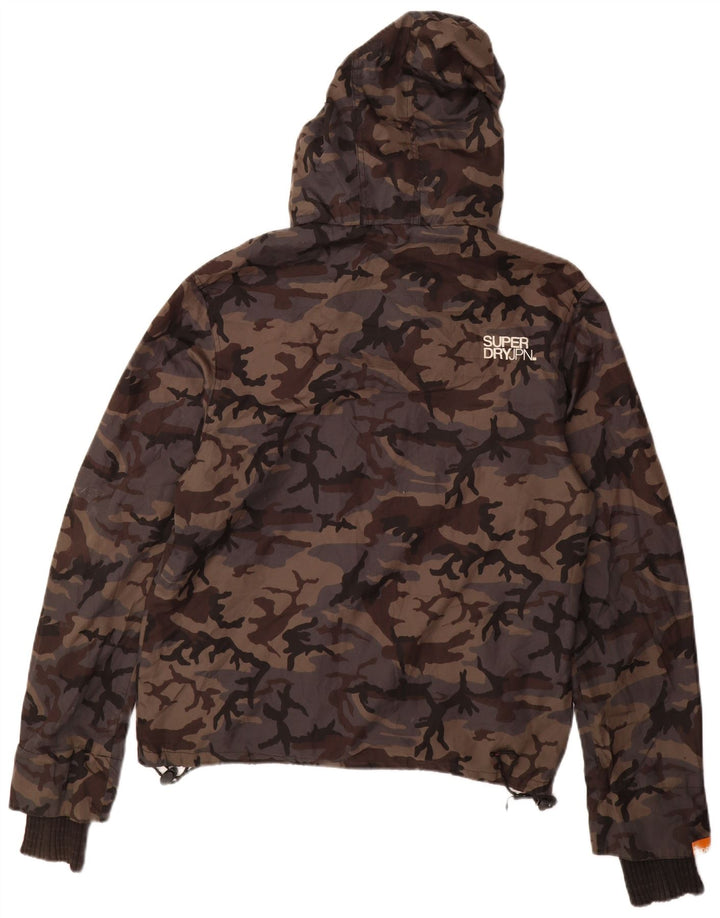 Superdry Herre Grafisk Windbreaker Jacket UK 38 Medium Grey Nylon