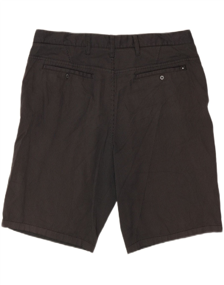 Hurley Herre Chino Shorts W38 XL Sort nålestribet polyester