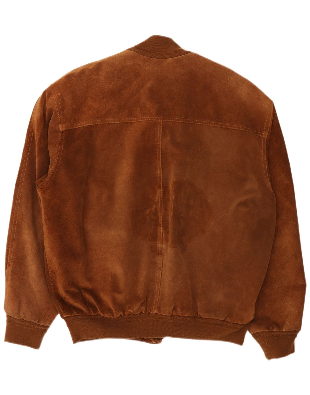 Vintage herre bomber ruskindsjakke UK 42 XL brunt læder