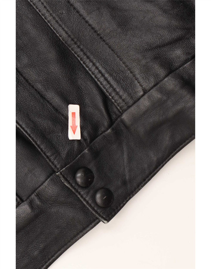 Vintage Herre Zip Flight Aviator Jacket UK 42 XL Sort