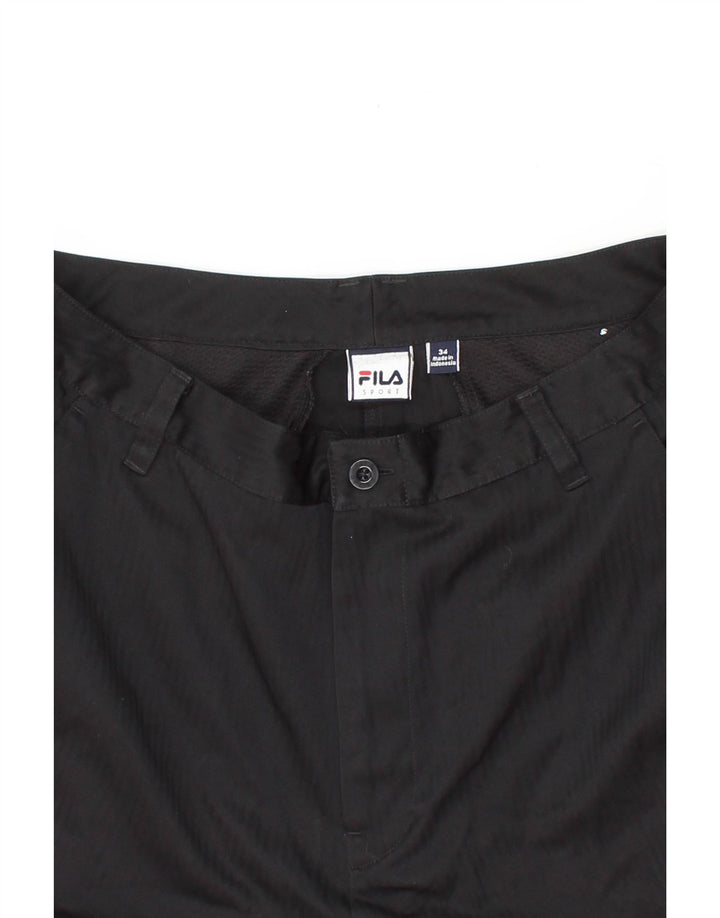 FILA Mens Chino Shorts W34 Large Black Vintage Fila and Second-Hand Fila from Messina Hembry 