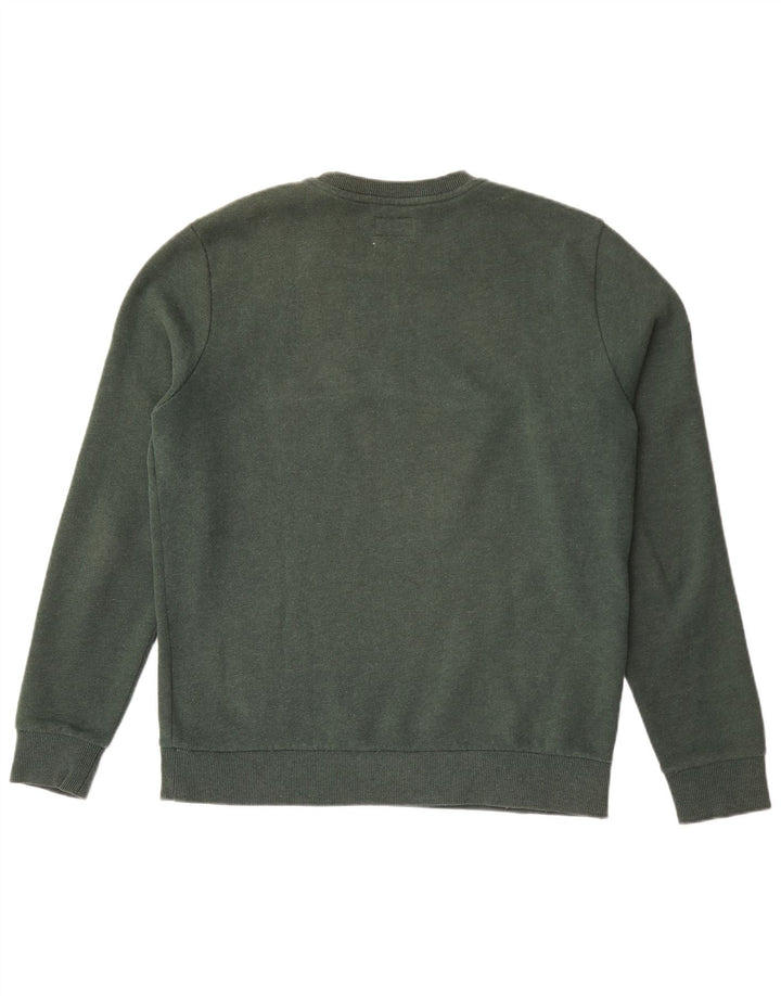 Superdry grafisk sweatshirt til mænd, stor grøn bomuld