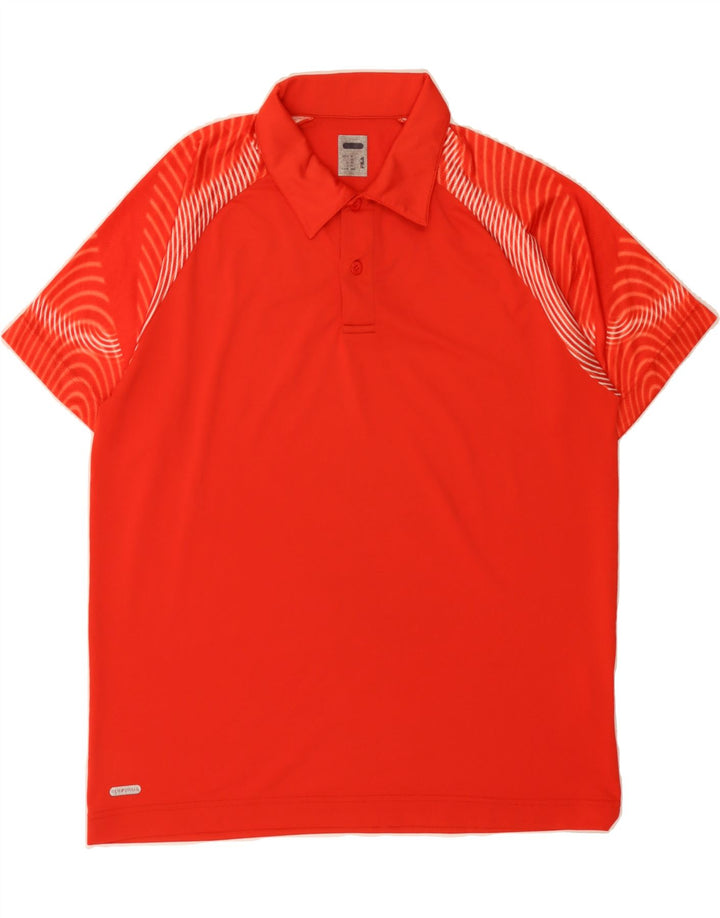 FILA Mens Polo Shirt Medium Orange Striped Polyester Vintage Fila and Second-Hand Fila from Messina Hembry 