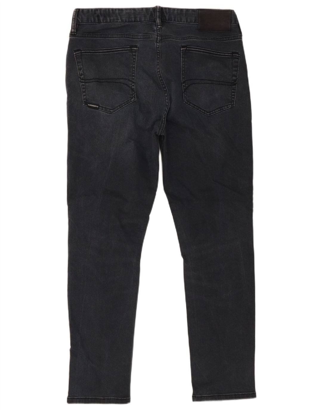 Superdry Slim Jeans til mænd W34 L27 sort bomuld