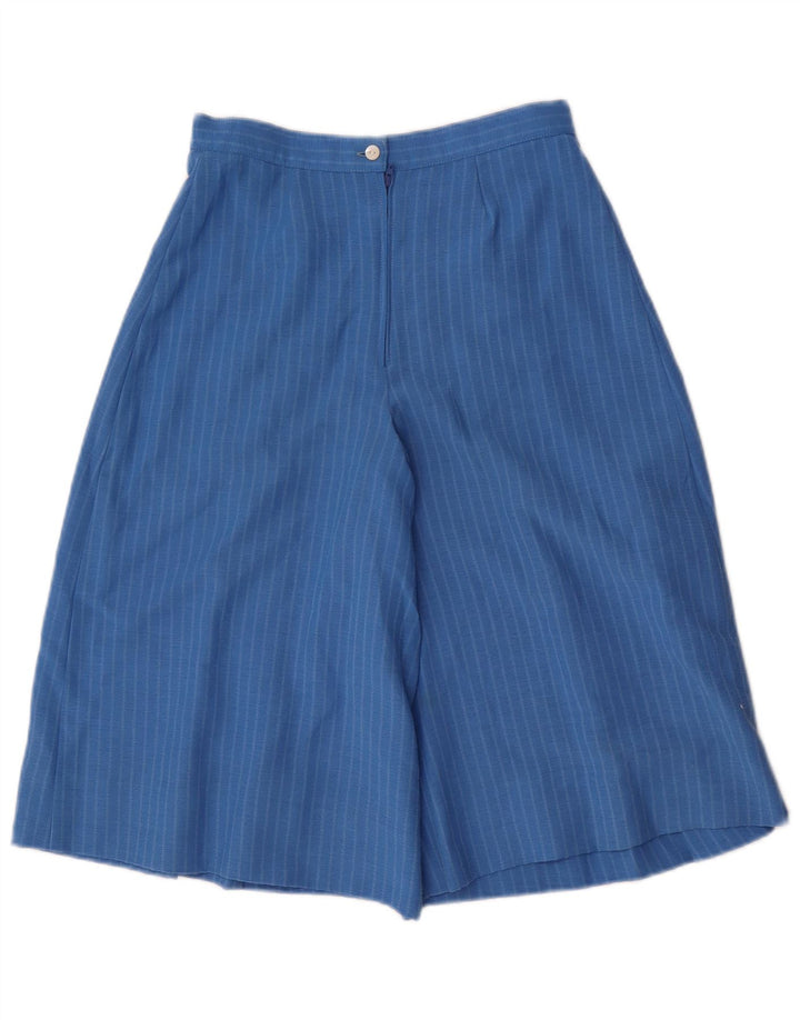 Vintage kvinders Cullotes Bermuda Shorts IT 40 Small W24 Blue Pinstripe
