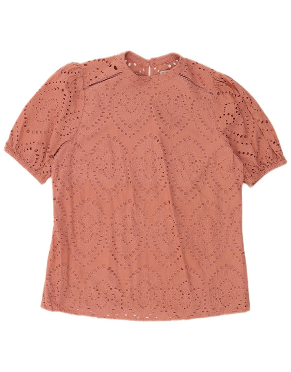 Oasis Damebluse Top UK 12 Medium Pink Paisley Bomuld