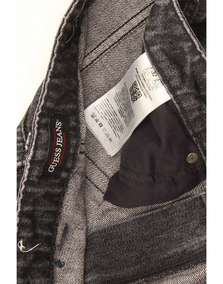 Guess Straight Jeans til mænd W32 L32 Sort bomuld