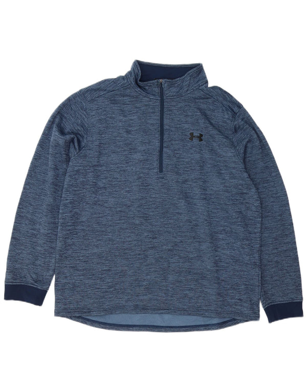 Under Armour Herre Cold Gear Pullover Træningsdragt Top XL Navy Blue Flecked