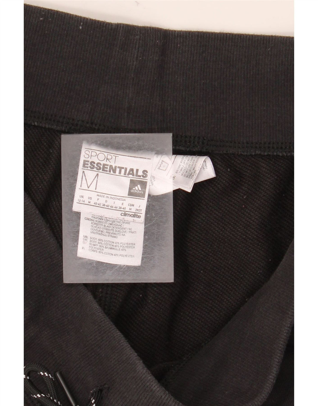 ADIDAS grafiske træningsdragtbukser til kvinder, joggere UK 12/14 Medium Black